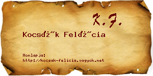 Kocsák Felícia névjegykártya
